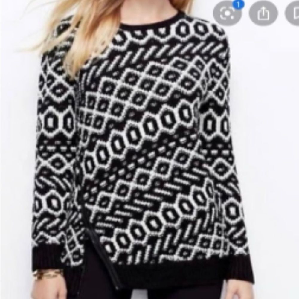 Ann Taylor Chunky Knit Fair Isle Geometric Sweater size medium